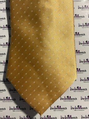 PUCCINI Yellow Polka Dot Adjustable Tie 3.5”